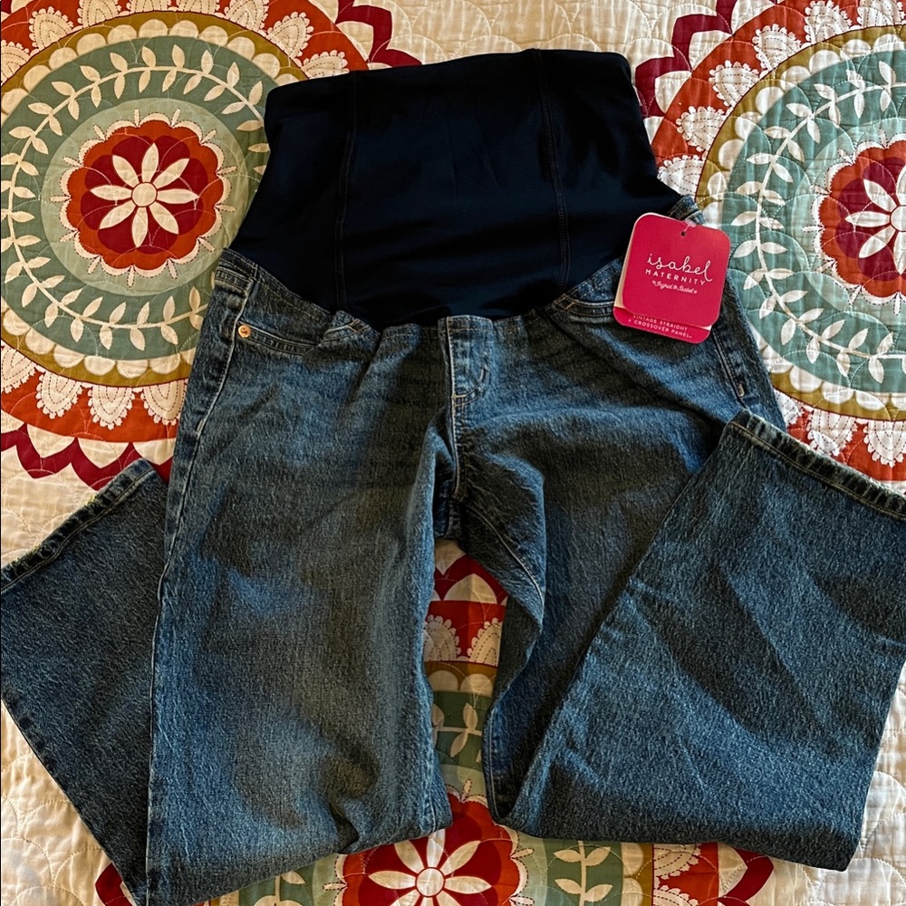 Isabel Maternity by Ingrid & Isabel Flare Jeans in Lt. Blue Denim Size 2